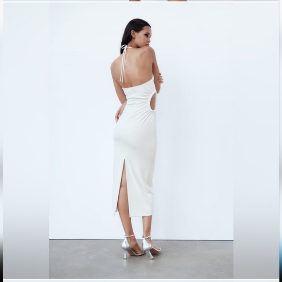 🔥🔥🔥Zara Women’s White Cut Out Halter Top Size S NWT - Picture 8 of 10
